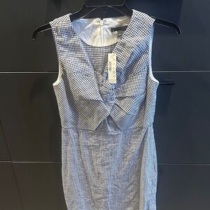 NWT J Crew Black and White Checkered Dress size 0P